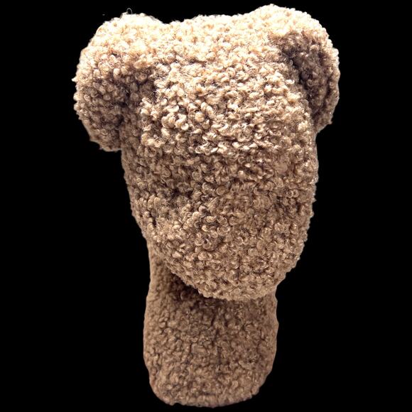 POTTERY BARN Cozy Teddy Faux Fur Dog Pillow Sherpa Plush Puppy Bell Collar - Picture 2 of 7